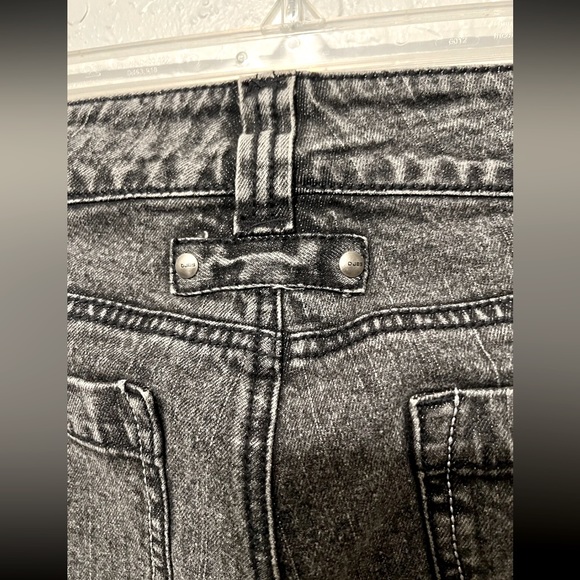 NWT Y2K DKNY Jeans Womens Sz 27 Black Skinny Acid Washed Denim Ankle Zip LowRise - Picture 5 of 12